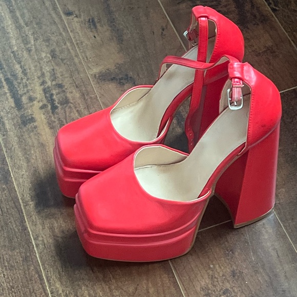 Target Red Platform Heels - Picture 2 of 4